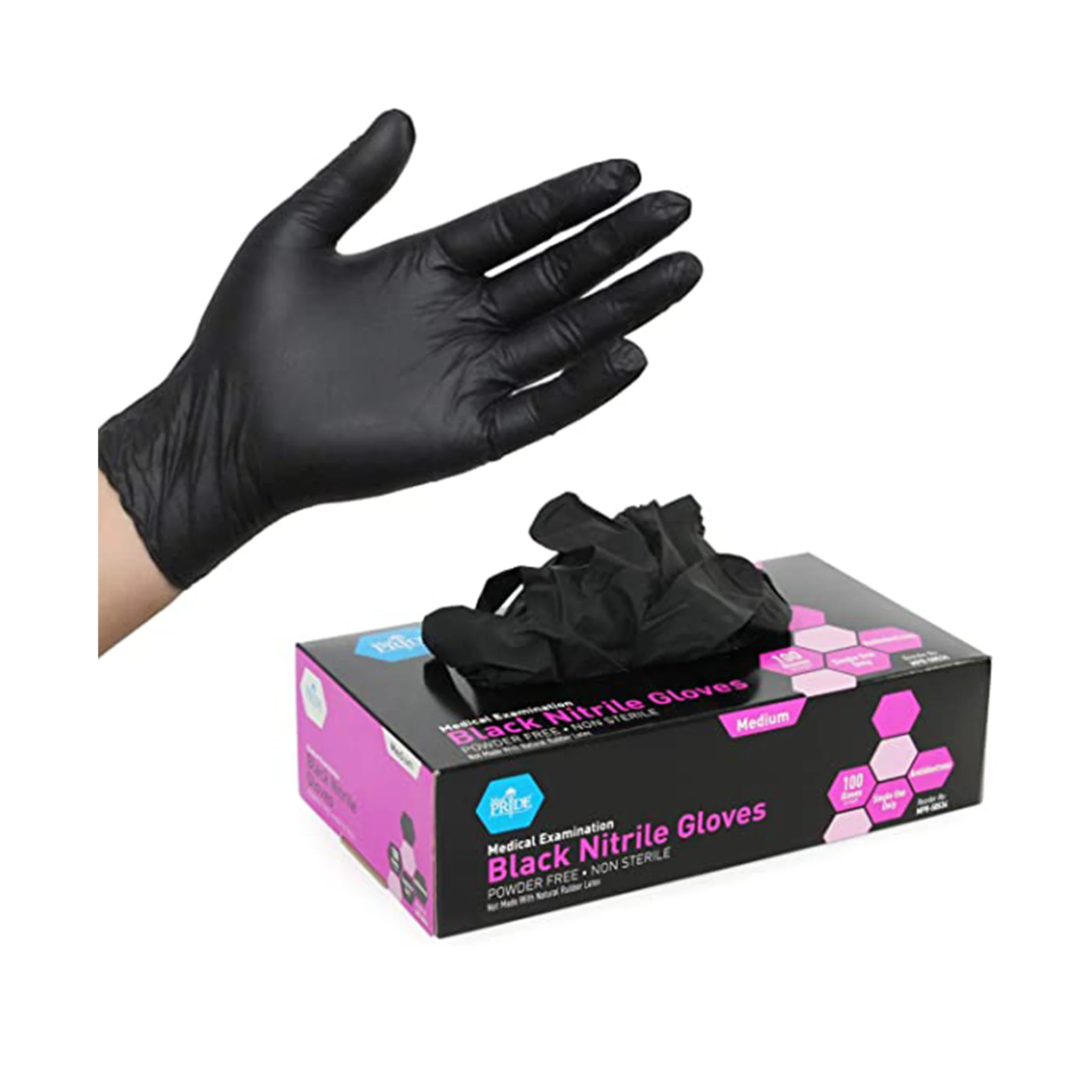 Black Nitrile Exam Gloves